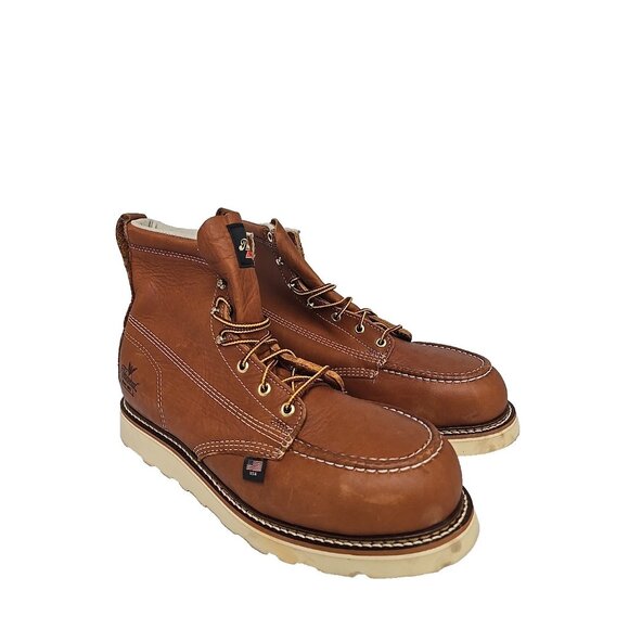 Thorogood Men's 804-4200 American Heritage 6" Safety Toe Moc Toe Wedge Boot 11D - Picture 1 of 8
